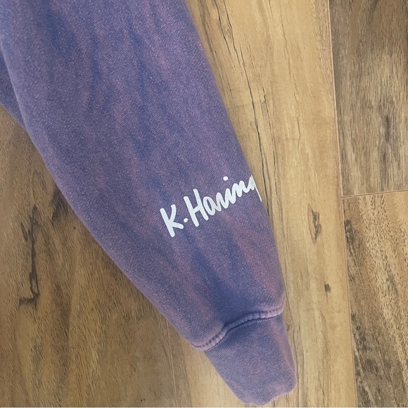 Urban Outfitters Ripple Junction Keith Haring Hoodie/Purple/Red / Small Like New - Picture 5 of 5